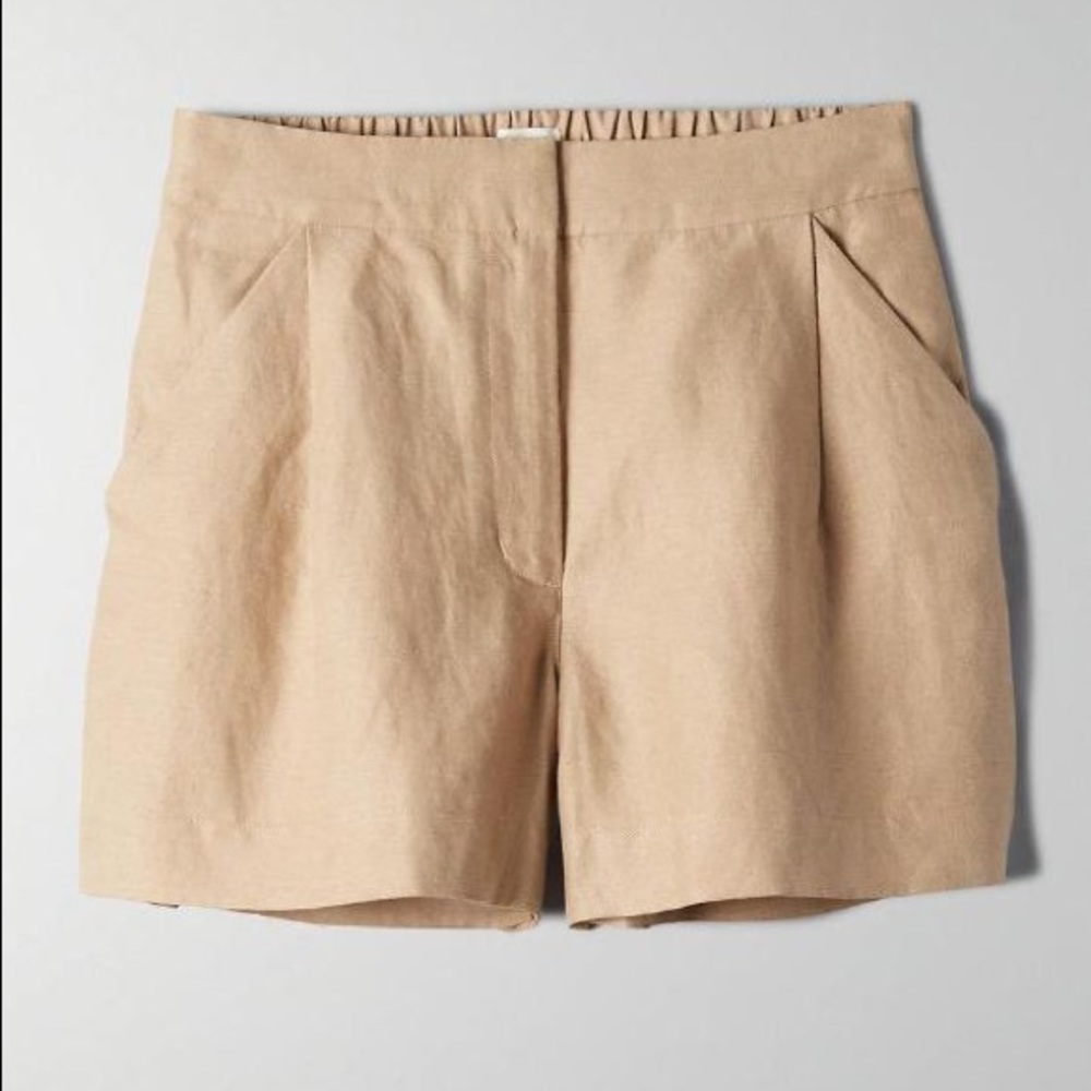 Aritzia Wilfred Fable Linen Shorts Size 8